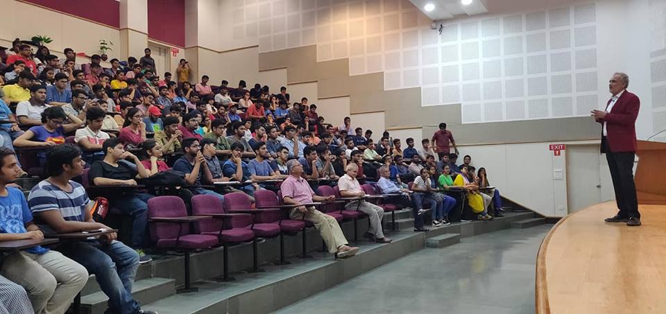 Experience the University (ETU) program was held on 28th July and 29th July,2018. The program started with welcoming the attendees by Air Cmde Kamal Singh, AVSM, followed by various workshops and lectures from eminent people, campus tour, trekking and tree-plantation and much more.
